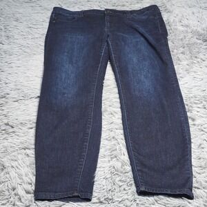 Liverpool Jeans Womens Size 14 14/32 Company Ankle Skinny Jeans Dark Wash Denim